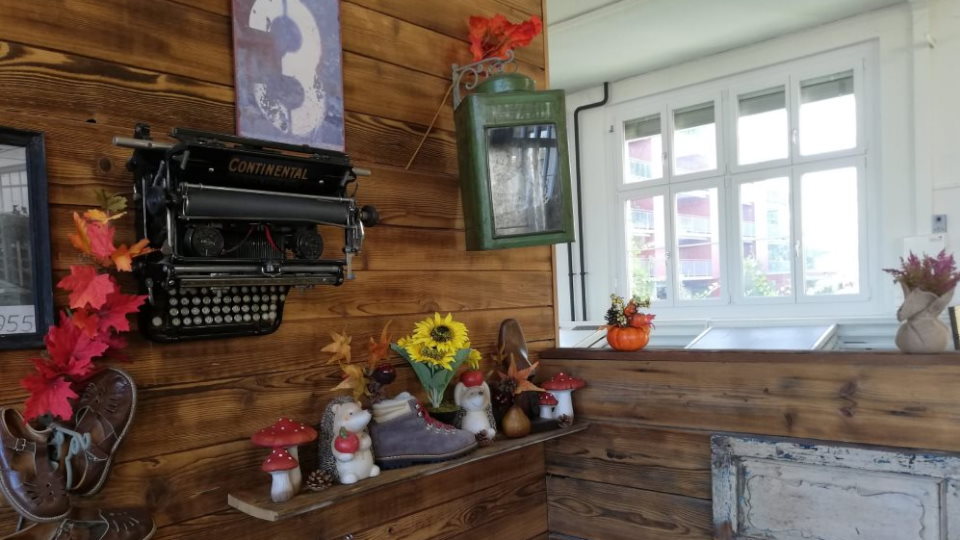 Herbstdekoration im Coffee Factory, Oberentfelden (im Kanton Aargau)